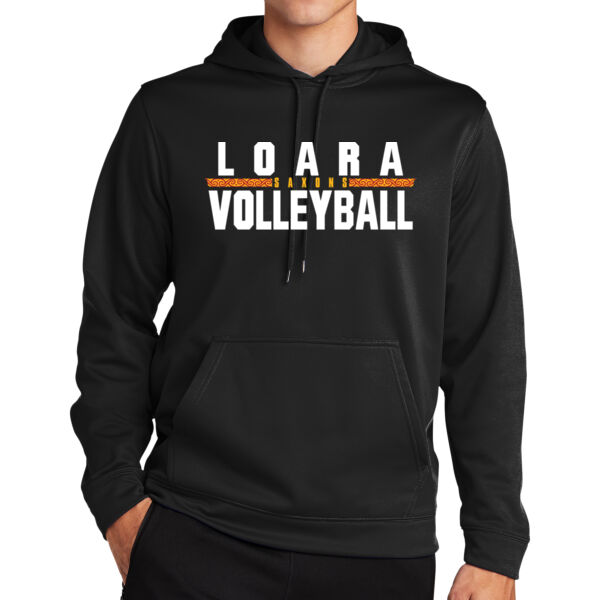 Loara 2025 Volleyball Black Sport Wick Fleece Hooded Pullover Thumbnail