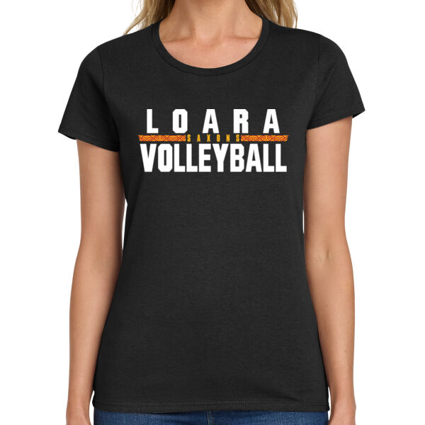 Loara 2025 Volleyball Black Ladies Heavy Cotton 100% Cotton T Shirt Thumbnail