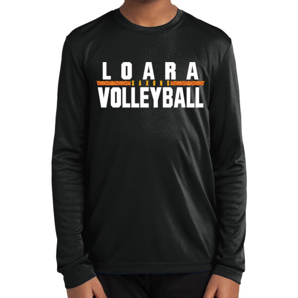 Loara 2025 Volleyball Black Youth Long Sleeve PosiCharge Competitor Tee Thumbnail
