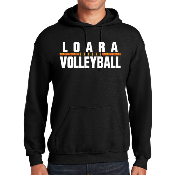 Loara 2025 Volleyball Black Heavy Blend Hooded Sweatshirt Thumbnail