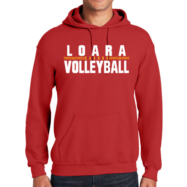 Loara 2025 Volleyball Red Heavy Blend Hooded Sweatshirt Thumbnail