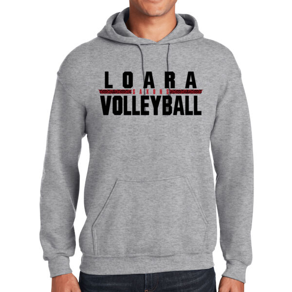 Loara 2025 Volleyball Grey Heavy Blend Hooded Sweatshirt Thumbnail