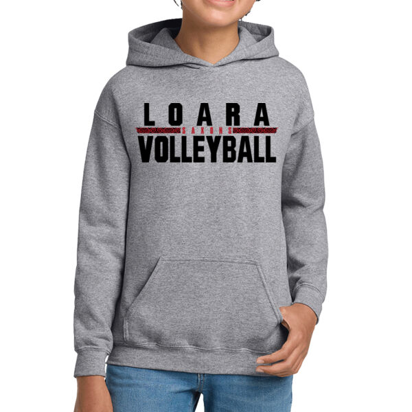 Loara 2025 Volleyball Grey Youth Heavy Blend Hooded Sweatshirt Thumbnail