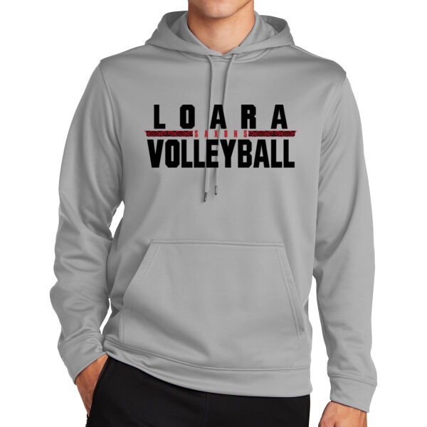 Loara 2025 Volleyball Grey Sport Wick Fleece Hooded Pullover Thumbnail