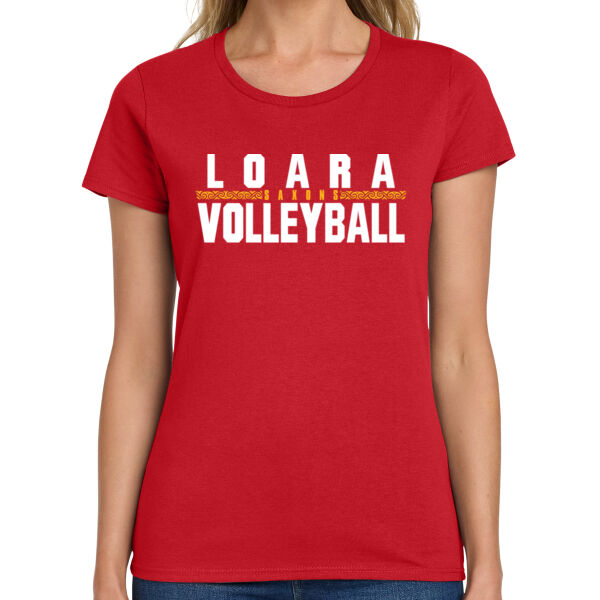 Loara 2025 Volleyball Red Ladies Heavy Cotton 100% Cotton T Shirt Thumbnail