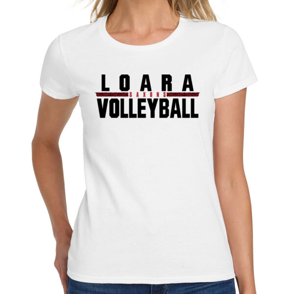 Loara 2025 Volleyball White Ladies Heavy Cotton 100% Cotton T Shirt Thumbnail