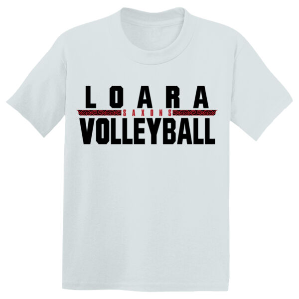 Loara 2025 Volleyball White Youth PosiCharge Competitor Tee Thumbnail